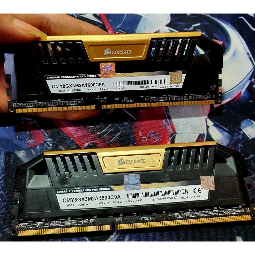 RAM Komputer Gaming Corsair DDR3 DDR3L 8GB KIT 2x4GB 12800 1600MHZ