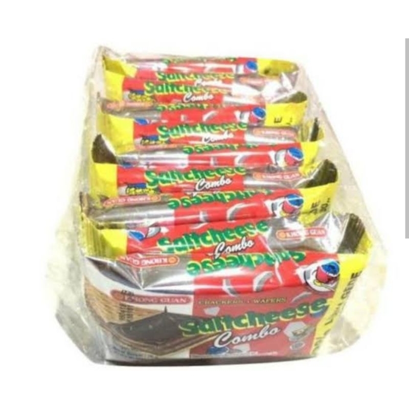 

Khong Guan Saltcheese Combo Biskuit + Wafer Renceng isi 10 @17 gram