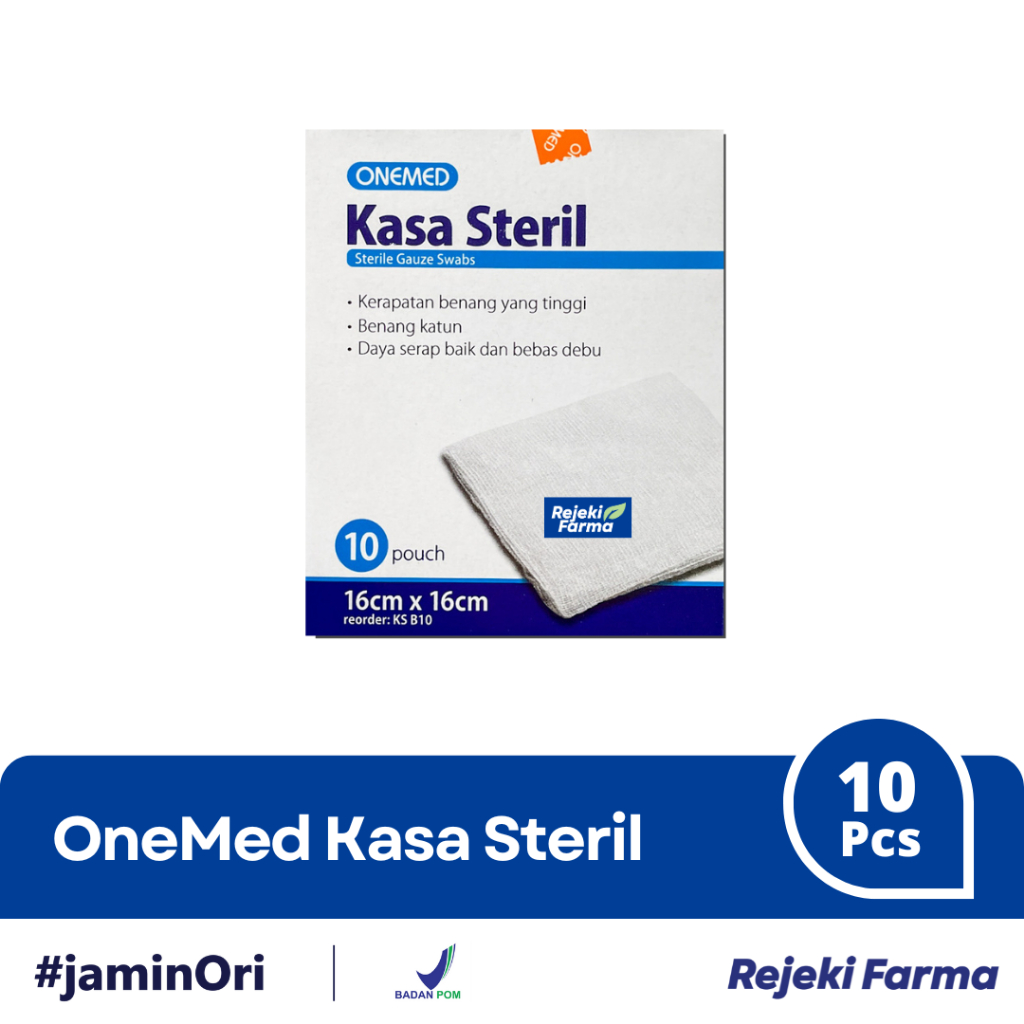 OneMed Kasa Steril KSB10 16X16 cm 10 Pouch - One Med Kain Kasa 16cm X 16cm KS-B10