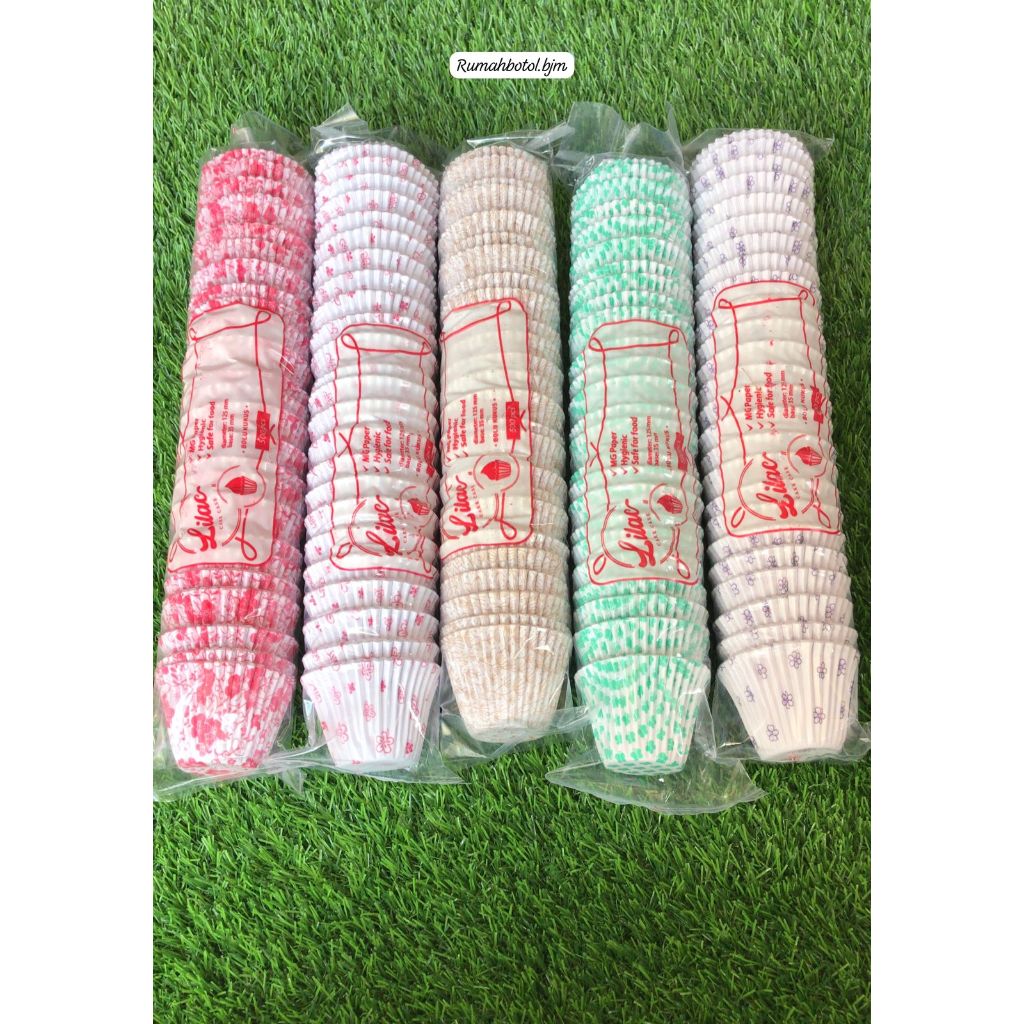 KERTAS BOLU KUKUS MIX ISI 500PCS/LILAC CAKE CASE banjarmasin