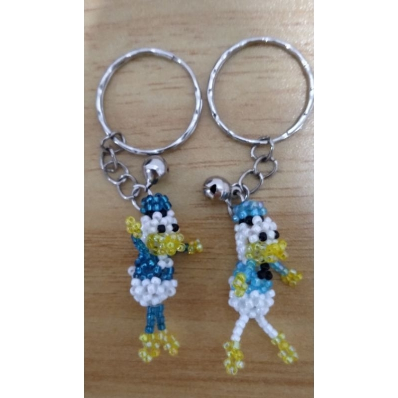 gantungan kunci manik pasir model donald bebek/gantungan tas/pajangan/hadiah/souvenir