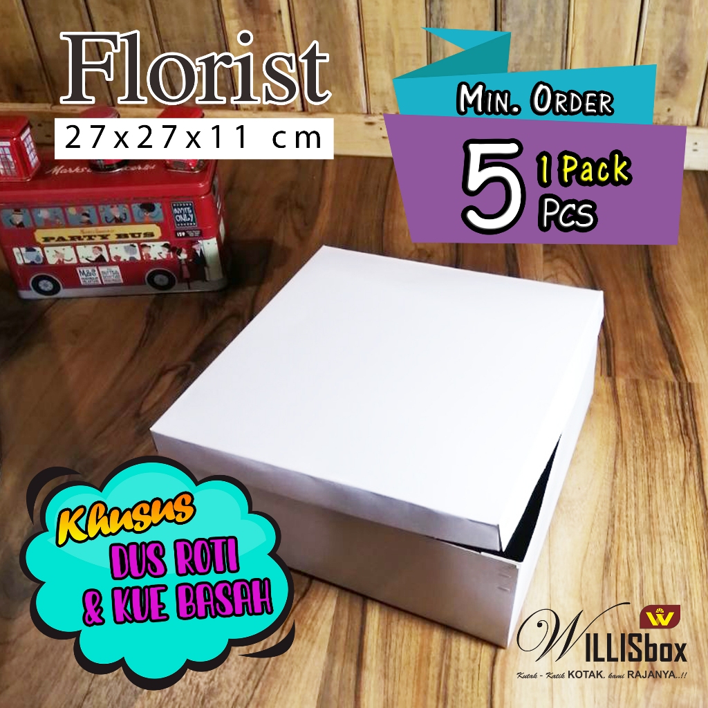 

Box Kue 27x27x11 TPSM XTRA Polos / Dus Kue Tart, Cake Box, Kotak Kue Ulang Tahun, Perangkat Catering