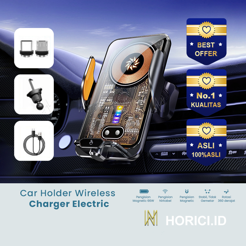 Charger Nirkabel Mobil/Charger Nirkabel /Charger Wireless Magnetic Fast Charging/Car Holder Wireless