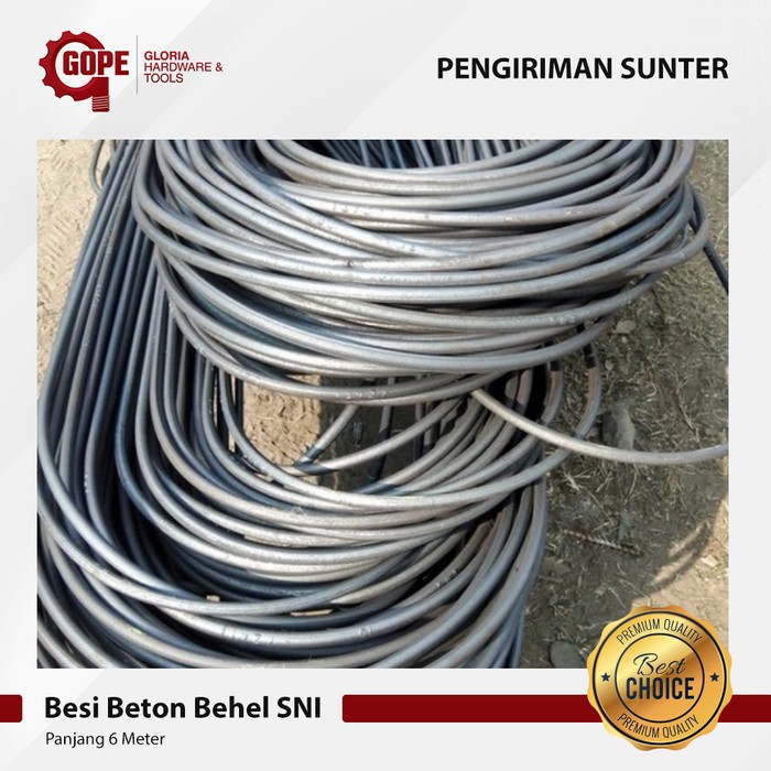 Besi Beton Behel Sni Polos Ulir 6 8 10 12 13 16 mm