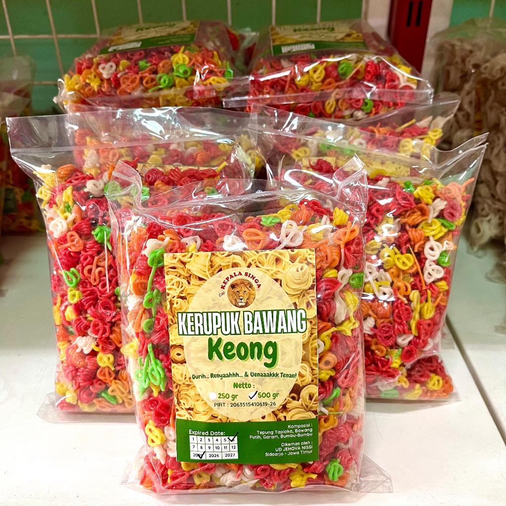 

KERUPUK BAWANG MENTAH KEONG UDEL KEPALA SINGA | CAMILAN OLEH OLEH SURABAYA SNACK MAKANAN RINGAN KRUPUK MENTAH