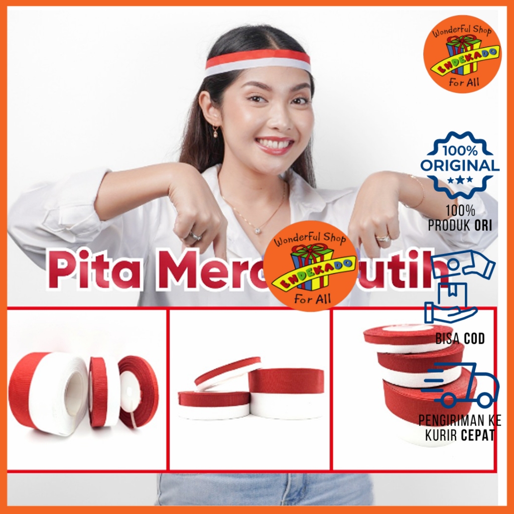 

MAKASSAR ! PITA MERAH PUTIH - PITA BENDERA INDONESIA - PITA KAIN PERMETER - Dekorasi Kemerdekaan