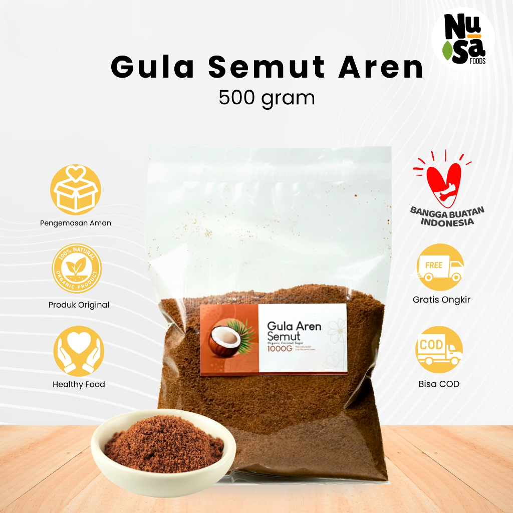 

Gula Aren Semut Bubuk Palm Sugar 500 gr Original