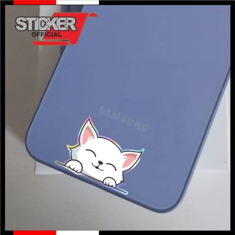 

sticker hologram kucing lucu