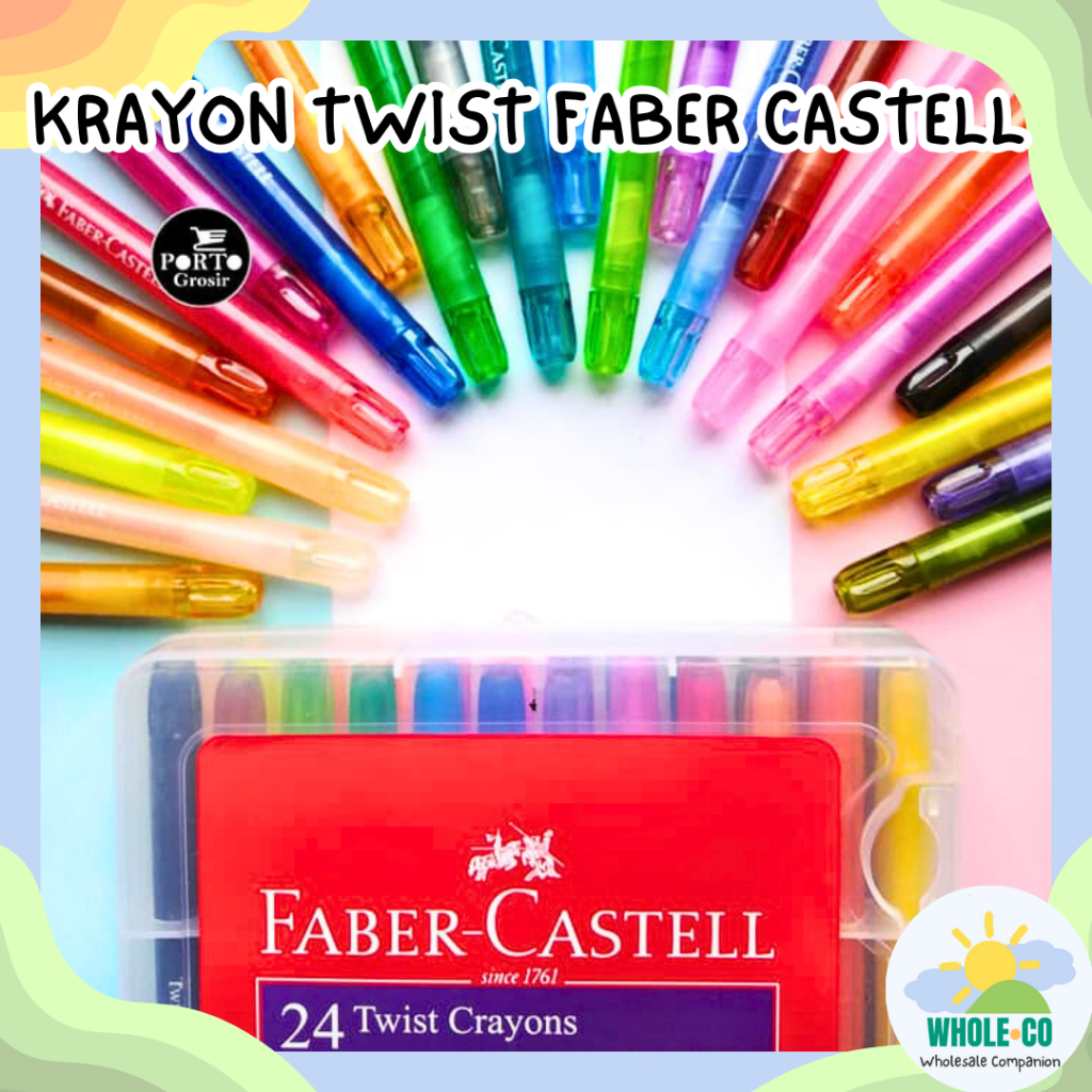 

Krayon Twist Faber Castell 1 Set isi 24 Pcs Premium Crayon Putar Lucu Unik Termurah Grosir Cod