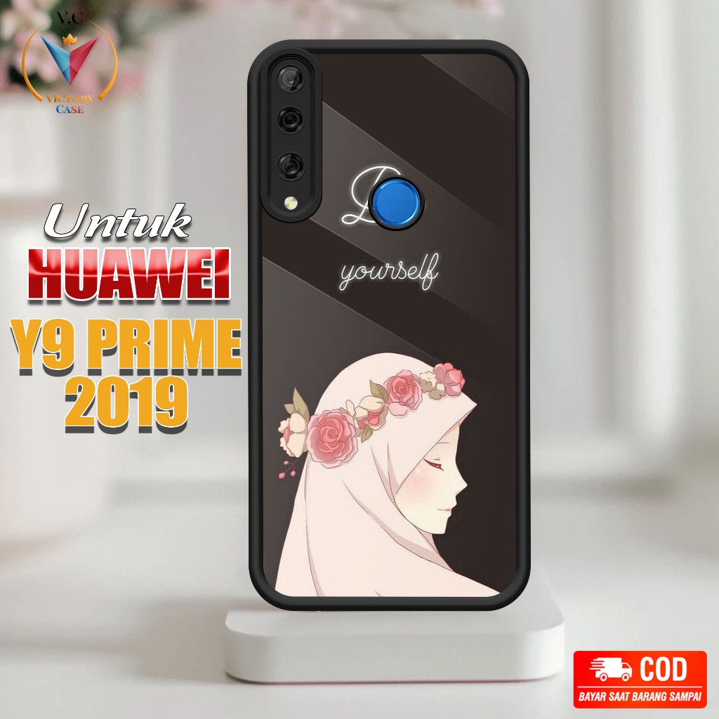 Case Hp Softcase glossy For HUAWEI Y9 PRIME 2019 HIJAB silikon Glass Casing Handphone Premium