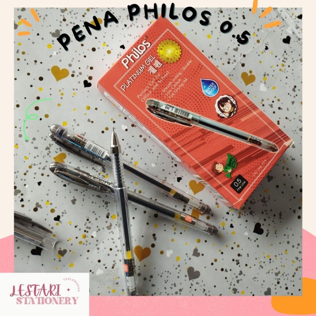 

Pena Philos Gel | Pulpen Philos | Pena Murah | LEstari Stationery