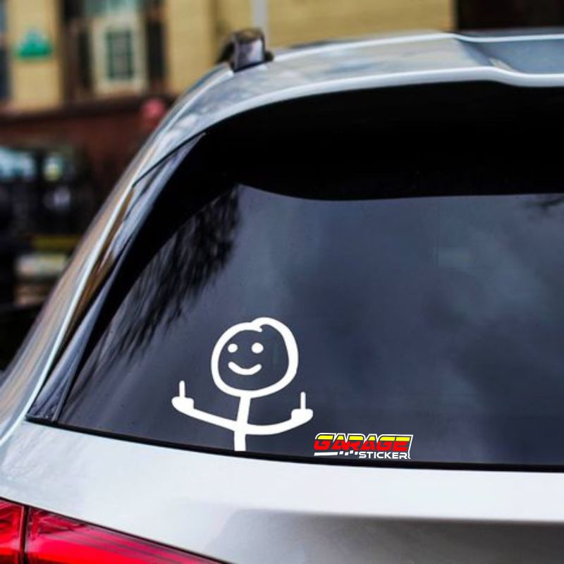 Sticker emoji finger stickman cutting sticker emot lucu keren variasi motor mobil