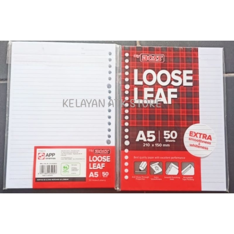 

ISI BINDER BERGARIS A5 50 LEMBAR BIG BOSS