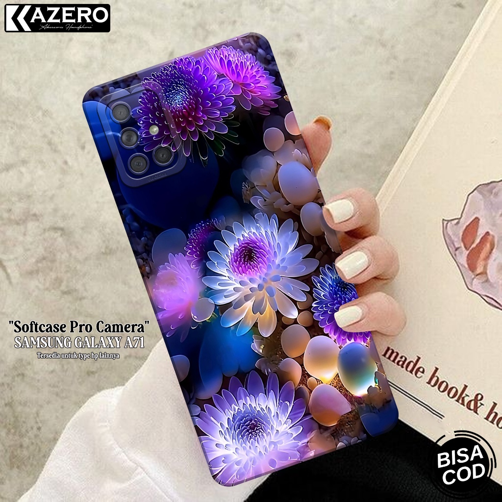 Kesing Hp Samsung Galaxy A71 Case Bunga - Case Samsung Galaxy A71 - Casing Samsung Galaxy A71 - Soft