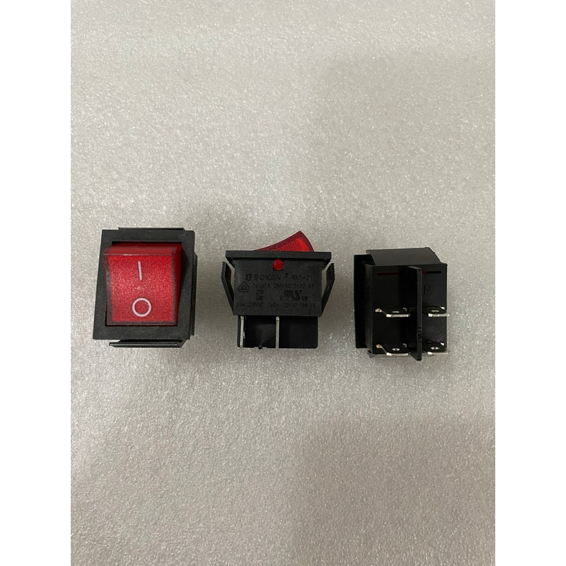 Saklar Rocker switch 4 pin BESAR LAMPU SOKEN 16A saklar 4 kaki SOKEN