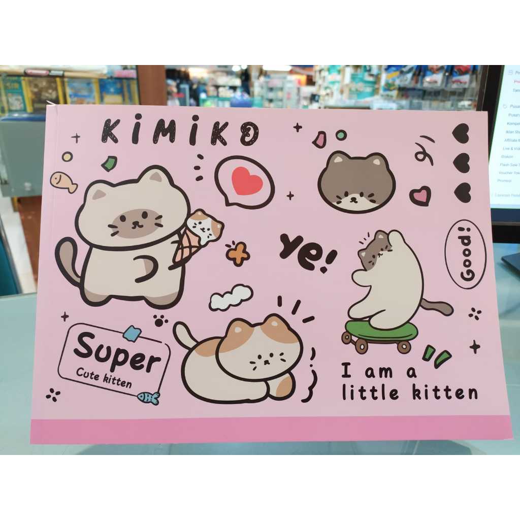 

Gramedia Mal Pekanbaru - (Original) Kako Kimiko Cat Drawing Book A4 Pink
