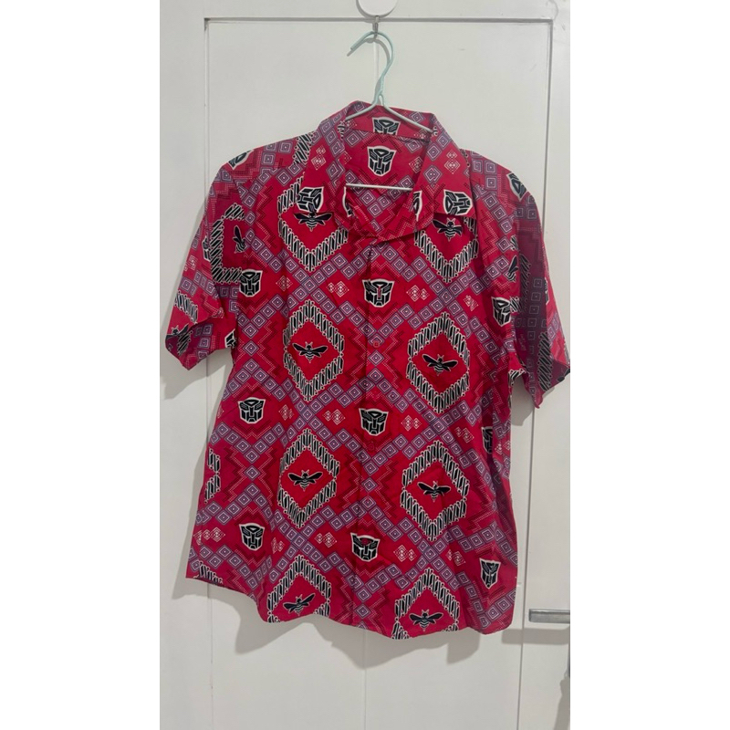 [PRE-LOVED] Kemeja Pria Bateeq x Bumblebee - Merah