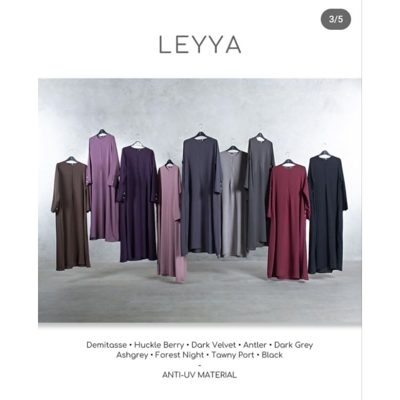 READY STOK 1 SET LEYYA DRESS + KHIMAR BASIC ALJENNA