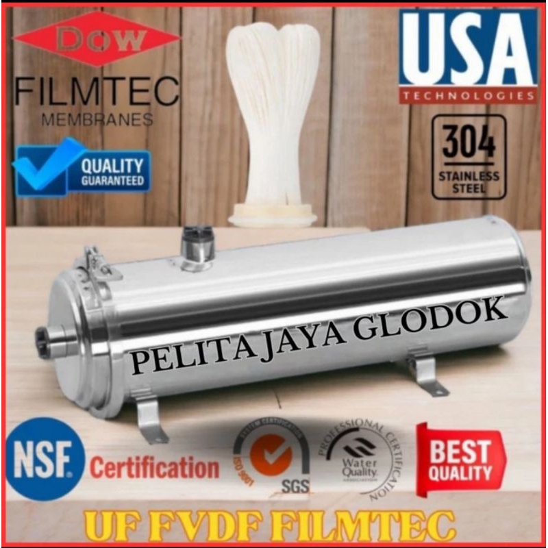 Ultrafiltrasi PVDF Water Pre Filter 1000 LPH UF PVDF 1000 Lph PVDF