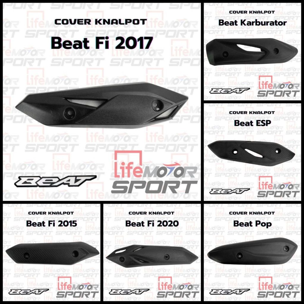 Tutup Knalpot Beat Variasi Karbu ESP Fi Pop Plastik Premium PNP Cover Knalpot 2015 2017 2020