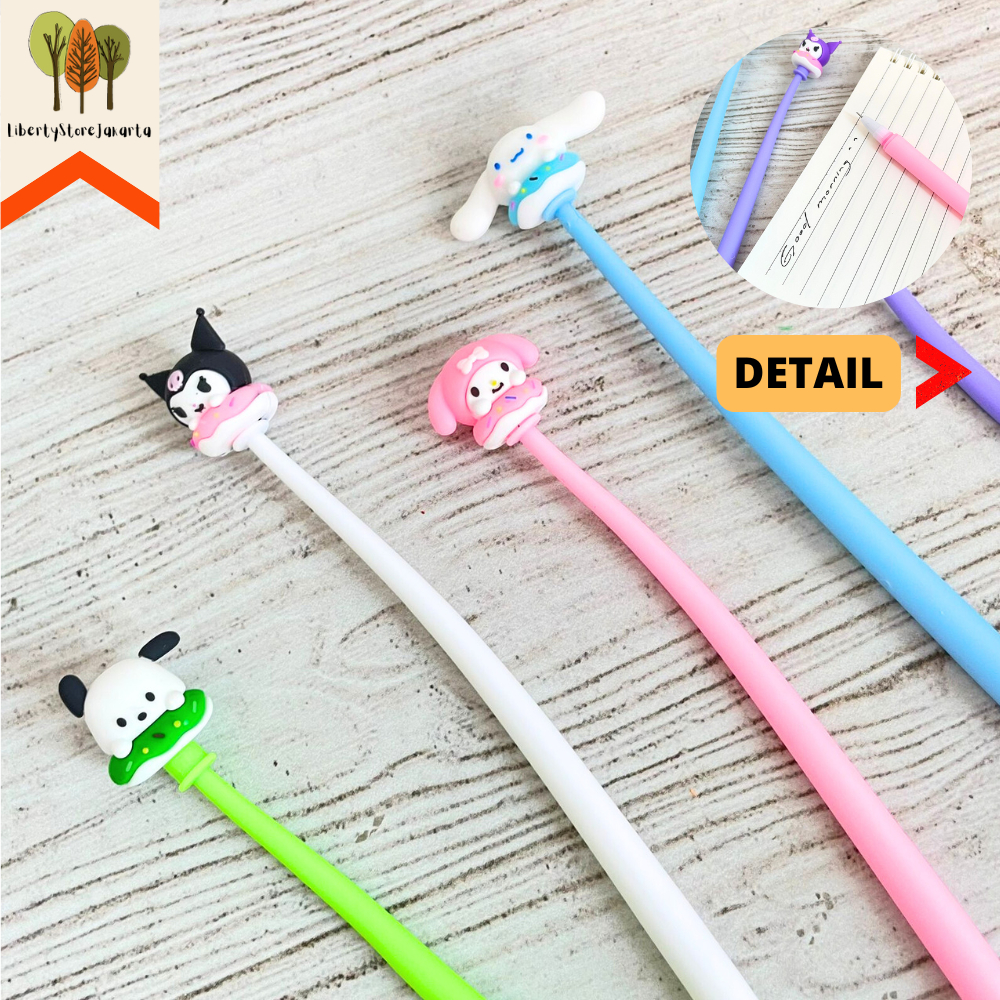 

Pulpen Gel Goyang Donat Sanrio PGK-1240 Pen Lentur Pena Mainan Kado Unik Alat Tulis Sekolah Kantor