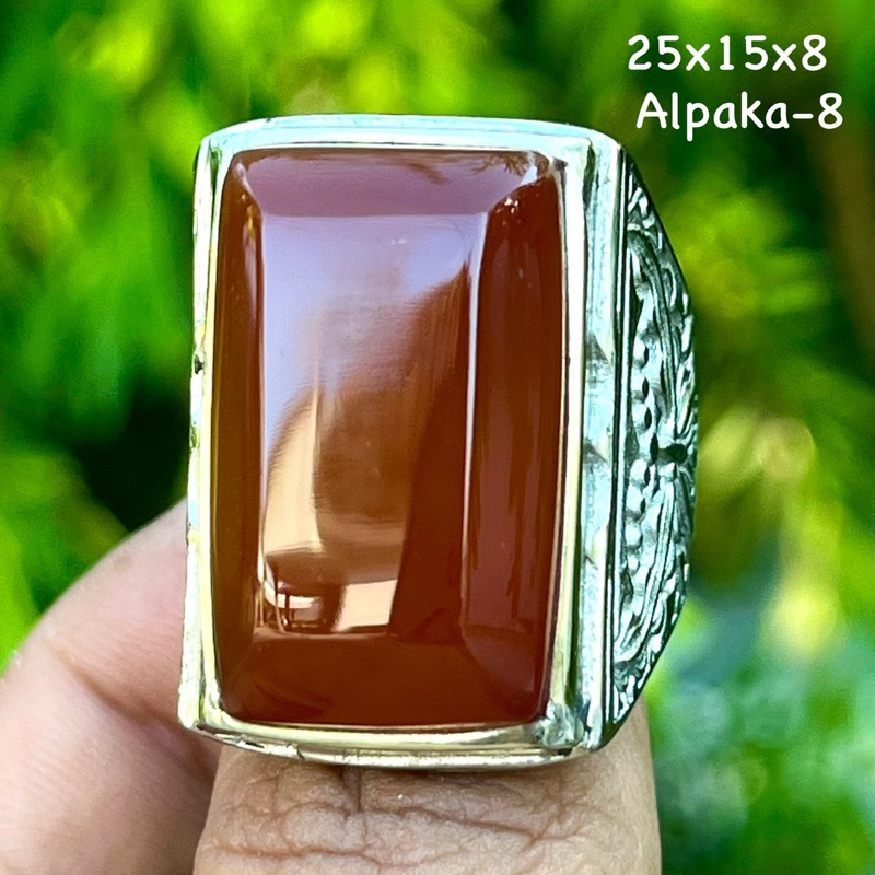 Cincin Batu Akik Natural Yaman Hati Ayam (Asli Alam)