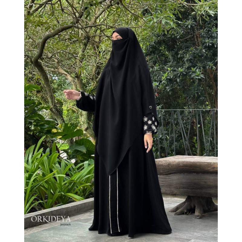 Orkideya Jetblack Lexus/Khimar Non Ped/French Khimar/FK/Khimar Jetblack Lexus