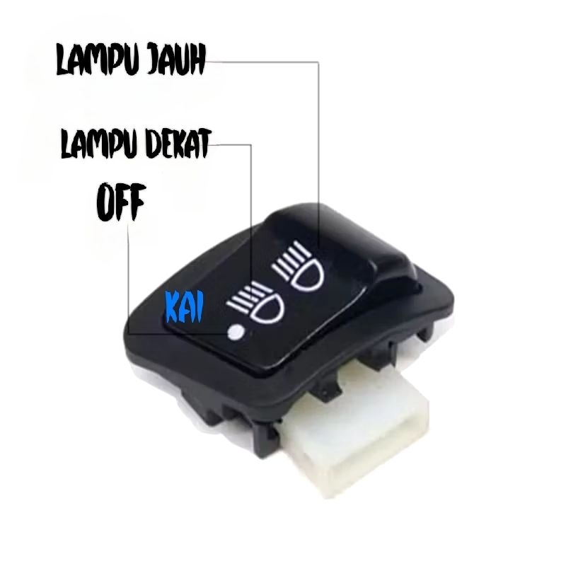 SAKLAR MODE 3 TOMBOL LAMPU OFF / DEKAT / JAUH / DIM BEAT FI VARIO MOTOR REVO