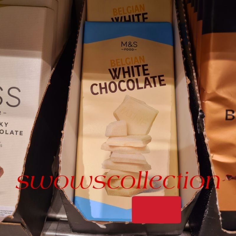 

M&S MARK MARKS & AND SPENCER BELGIAN WHITE CHOCOLATE COKLAT COKELAT PUTIH
