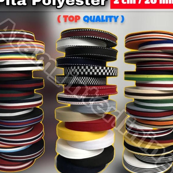 

SPESIAL DISKON Pita polyester 2cm 2mm Webbing Tape Pita Motif Bintik Polos Grossgrain 2cm Pita List Pita Dekorasi Pita untuk kalung Kucing Pita list Tas celana Sepatu baju 2cm Pita Polyester Roll Pita 2cm Pita Hitam Putih Merah Kuning H