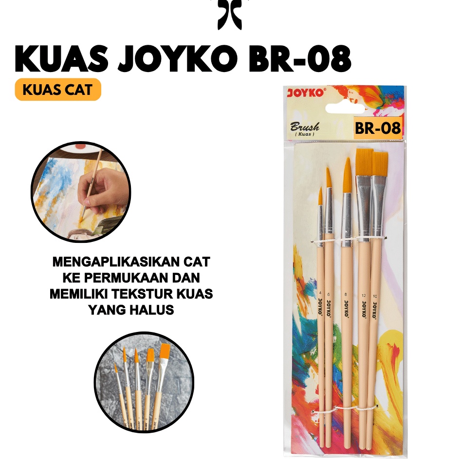 

READY STOCK Kuas Lukis Brush Painting Set BR8 Original