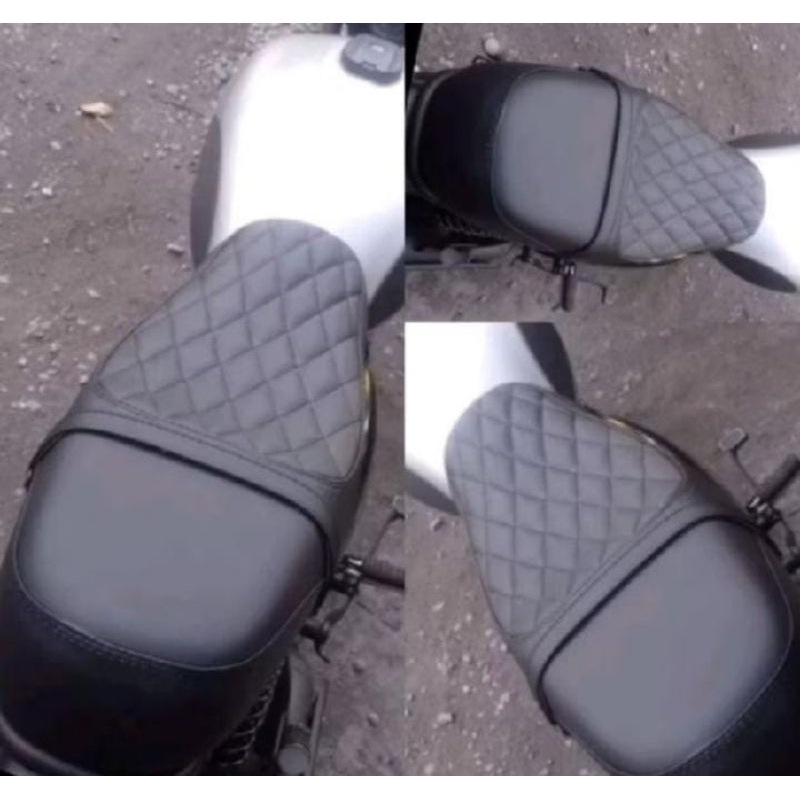 Sarung Jok Kawasaki W175 Kulit Mbtech Caferacer Garis Wajit