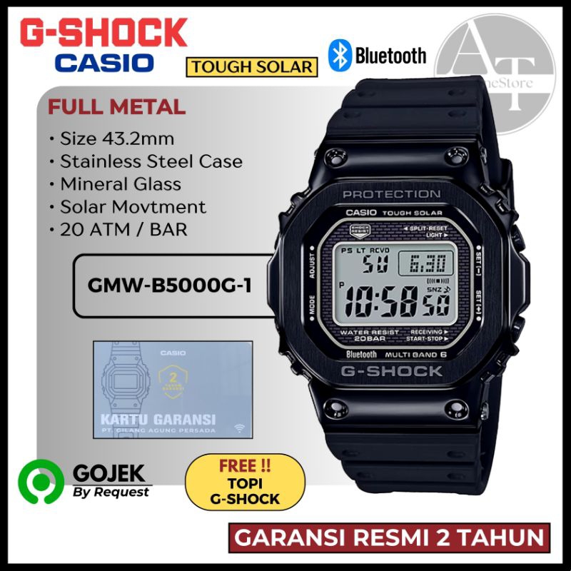 Jam Tangan Pria Casio G-SHOCK GMW-B5000G-1 GMWB5000G ORIGINAL Resmi
