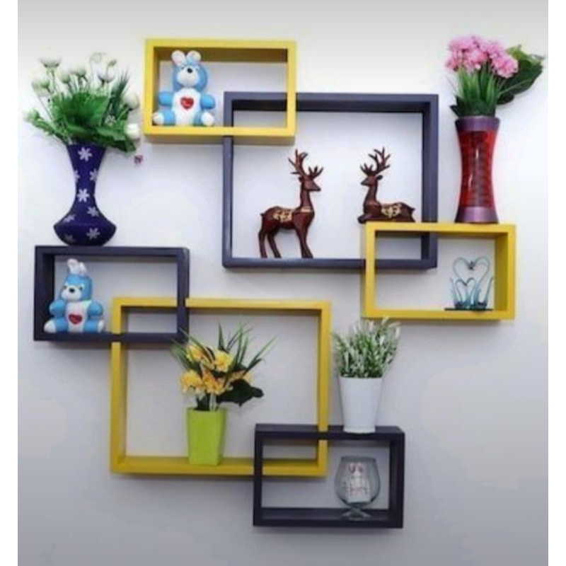 Dekorasi.dinding.kotak.rak.kayu.jati.belanda