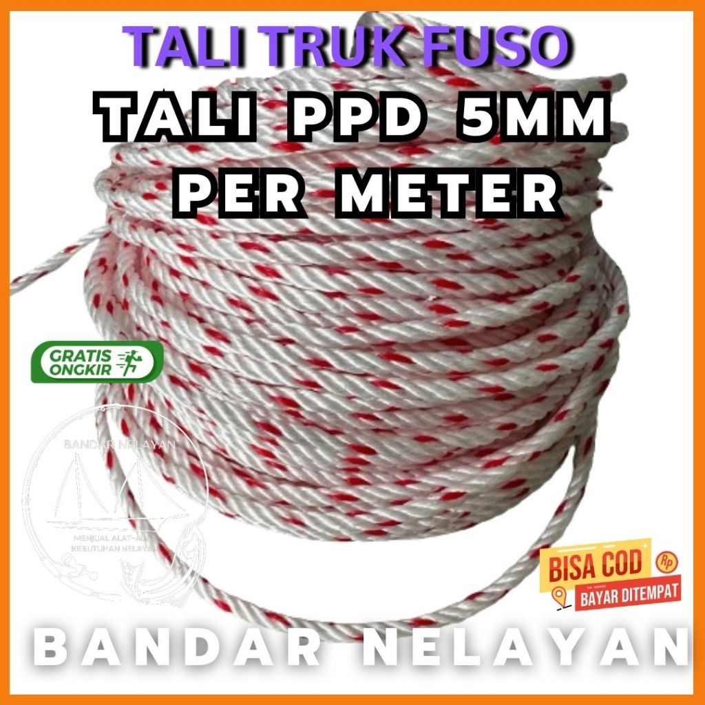 

TALI TAMBANG 5MM (ECERAN) TALI 5MM / TAMPAR 5MM / TALI PPD 5MM / TAMBANG MOBIL / TALI TRUK 5MM