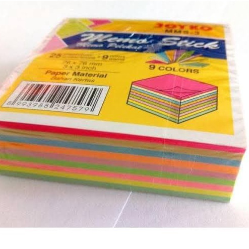 

HEBOH Memo Stick MMS3 9Warna25lembarMemo PelekatSticky Note MMS3