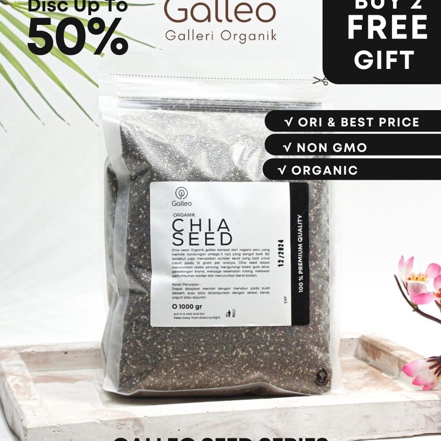 

CHIA SEED ORGANIK 1 KG MEXICO Biji Chia Seed Hitam Organik