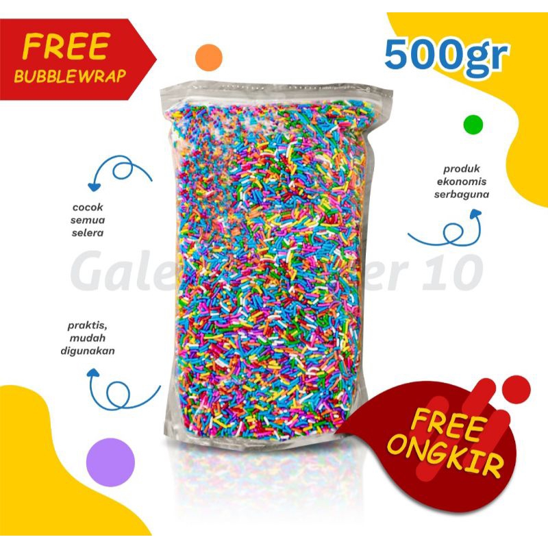 

MESES WARNA WARNI 250gram / MEISES RAINBOW Repack 250g GOOD QUALITY BEST SELLER