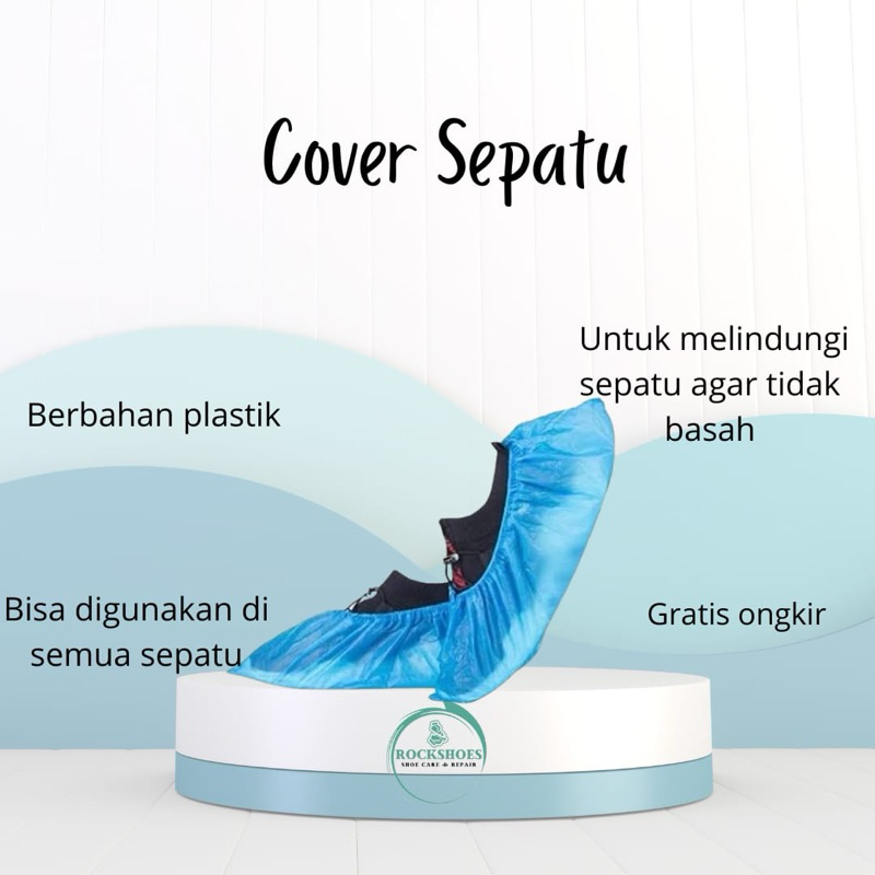 Cover Sepatu Bahan Plastik Anti Air Sepasang Sekali pakai