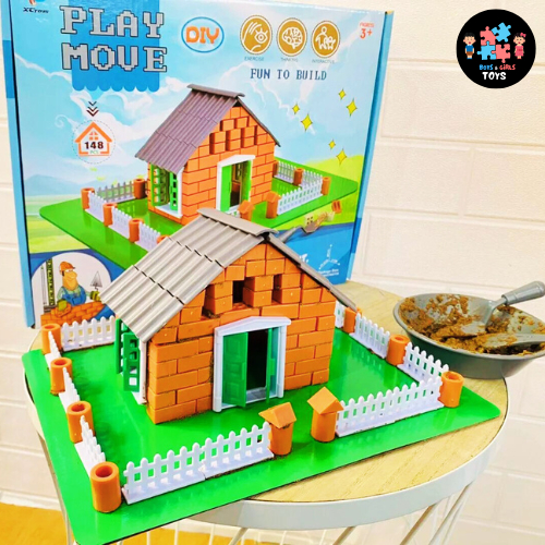 Play Move Puzzle Simulation Mainan Edukasi Anak Membangun Rumah Kontruksi Seperti Asli