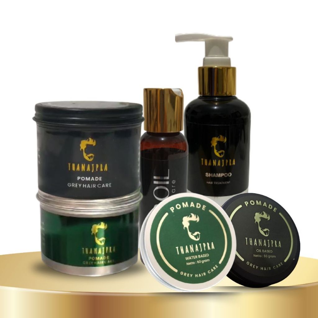 Paket Perawatan untuk penebal rambut dan penghalus rambut penutup uban ampuh Thanajpra Hair Care tre