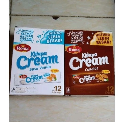 

Roma kelapa cream cokelat & vanila isi 12@42gr