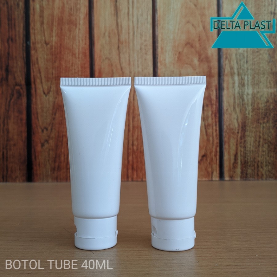 Botol tube 40ml putih / Botol tube fliptop 40ml