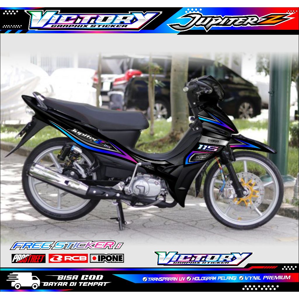 STRIPING VARIASI JUPITER Z BURHAN / STICKER LIST MOTOR JUPITER Z BURHAN