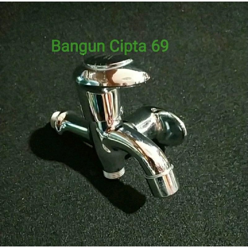 kran cabang vone  plastik chrome/kran dua cabang
