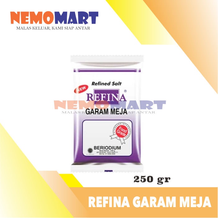 

GARAM MEJA BERYODIUM REFINA MURNI 250 G GR GRAM REFINED SALT YODIUM 250G 250GR 250GRAM