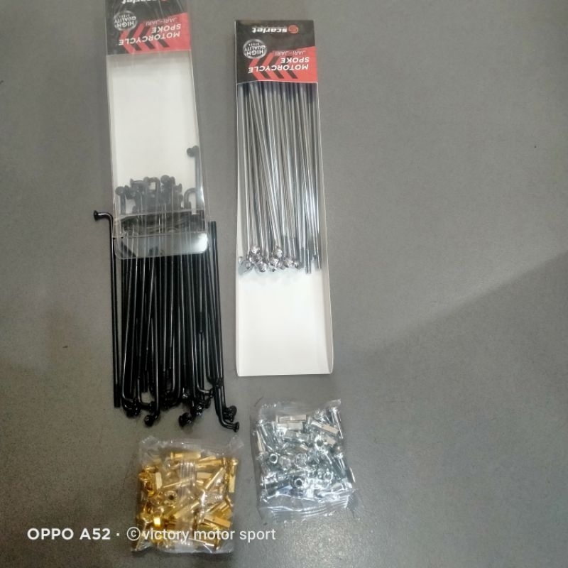 jari jari RX king ring 18 dan 17 hitam crome depan belakang paket jari untuk rx king ring 17 dan 18