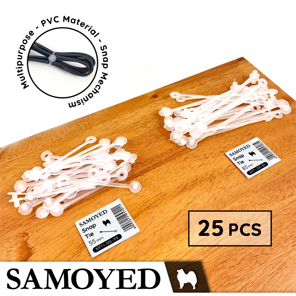 

SAMOYED SPTI-OE 25 Pcs Tali Pengikat / Gantungan Plastik Serba Guna / Label / Tag / Hangtag / Kunci / Aksesoris / Kabel / Snap Tie