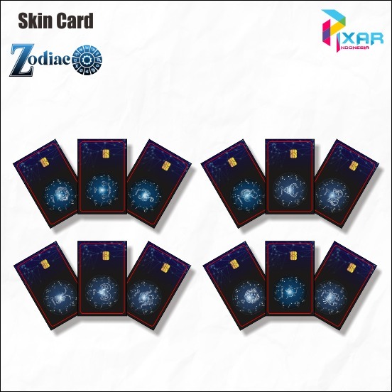 

STICKER PELINDUNG KARTU SKIN CARD ATM SIM KTP E-MONEY STIKER MOTIF ZODIAC SUDAH DILAPISI ANTI GORES