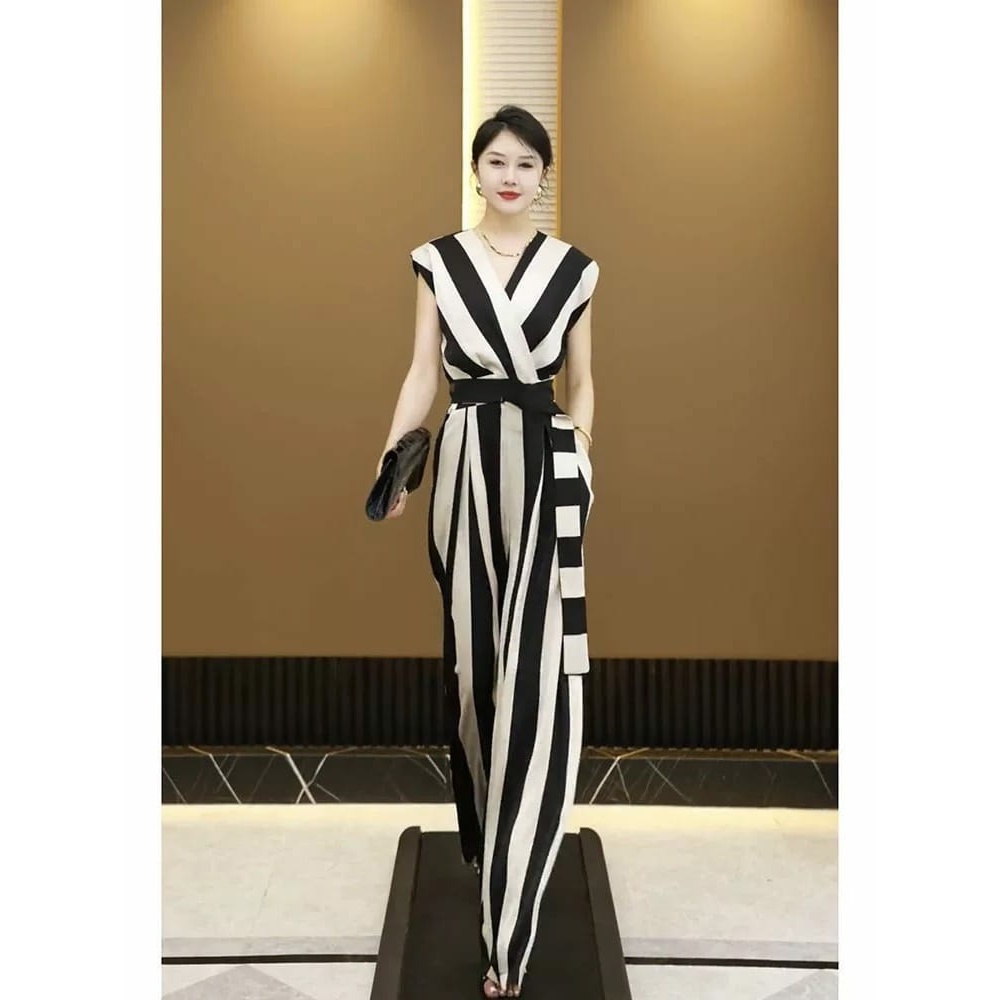 Long Jumpsuit Salur 773 - Baju Fashion Wanita Casual || Pakaian Perempuan Modis Korean Style